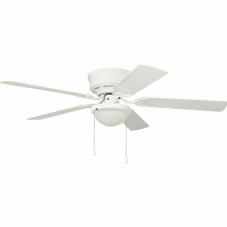 HOME IMPRESSIONS 52 In. White Ceiling Fan with Light Kit TS-52-023
